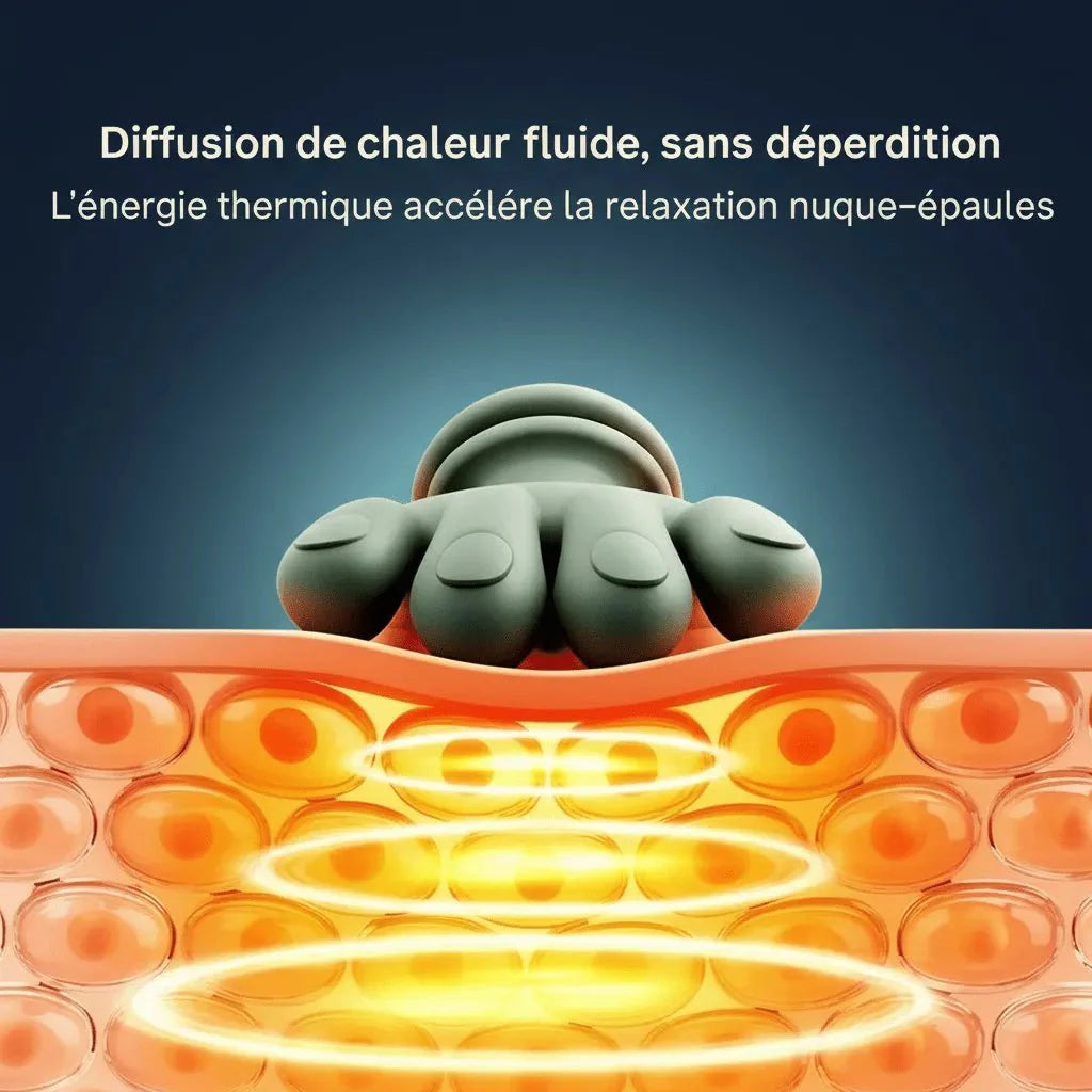 Masseur 4D Sans Fil vert émeraude Aurazenly - vue 3