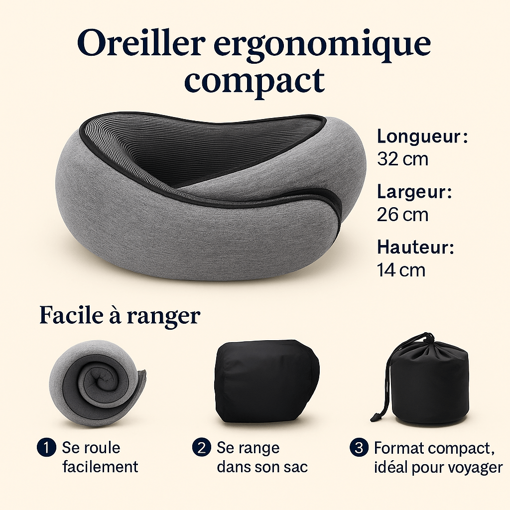 Oreiller Voyage Cervical Aurazenly - vue 2